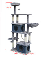 POHJOLAN LEMMIKKITARVIKE Kissan kiipeily-/raapimispuu 162 cm, Vaalean Harmaa