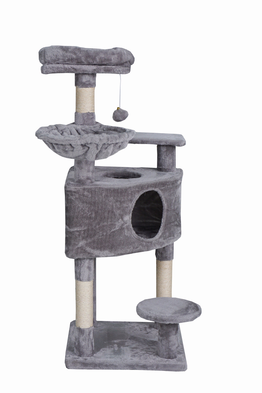 POHJOLAN LEMMIKKITARVIKE Kissan kiipeily-/raapimispuu 117cm, Vaalean Harmaa