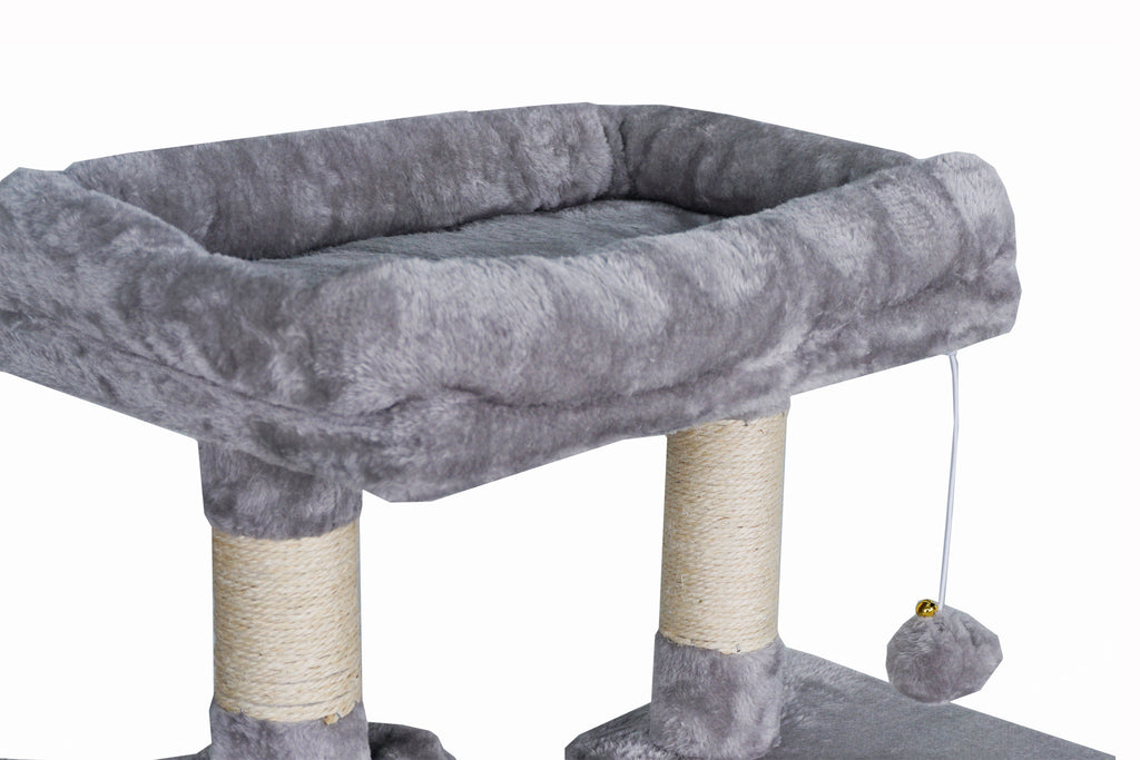 POHJOLAN LEMMIKKITARVIKE Kissan kiipeily-/raapimispuu 117cm, Vaalean Harmaa