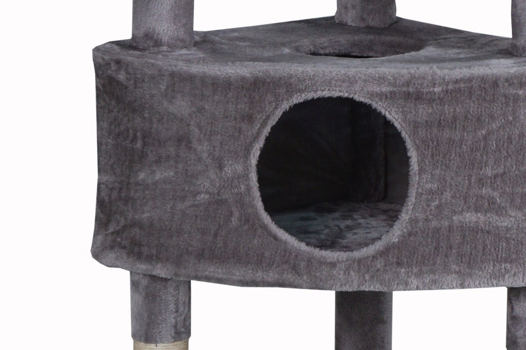 POHJOLAN LEMMIKKITARVIKE Kissan kiipeily-/raapimispuu 117cm, Vaalean Harmaa