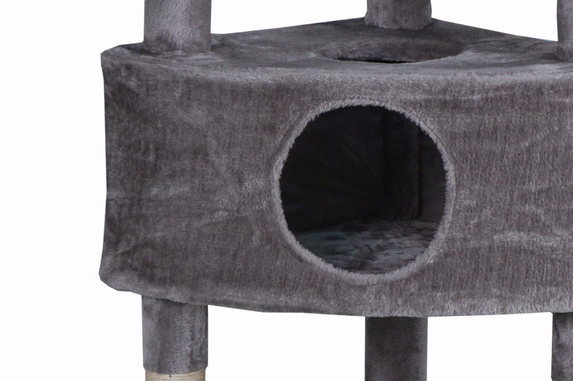 POHJOLAN LEMMIKKITARVIKE Kissan kiipeily-/raapimispuu 117cm, Vaalean Harmaa