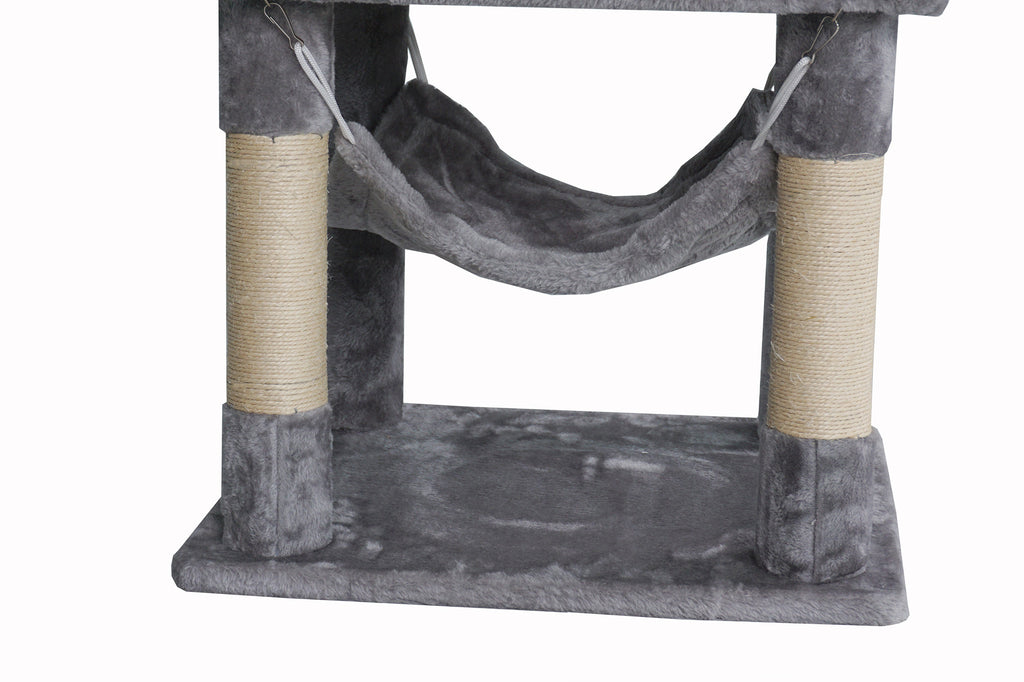 Pohjolan Lemmikkitarvike Kissan raapimispuu 131cm Vaalean harmaa