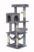 Pohjolan Lemmikkitarvike Kissan raapimispuu 131cm Vaalean harmaa