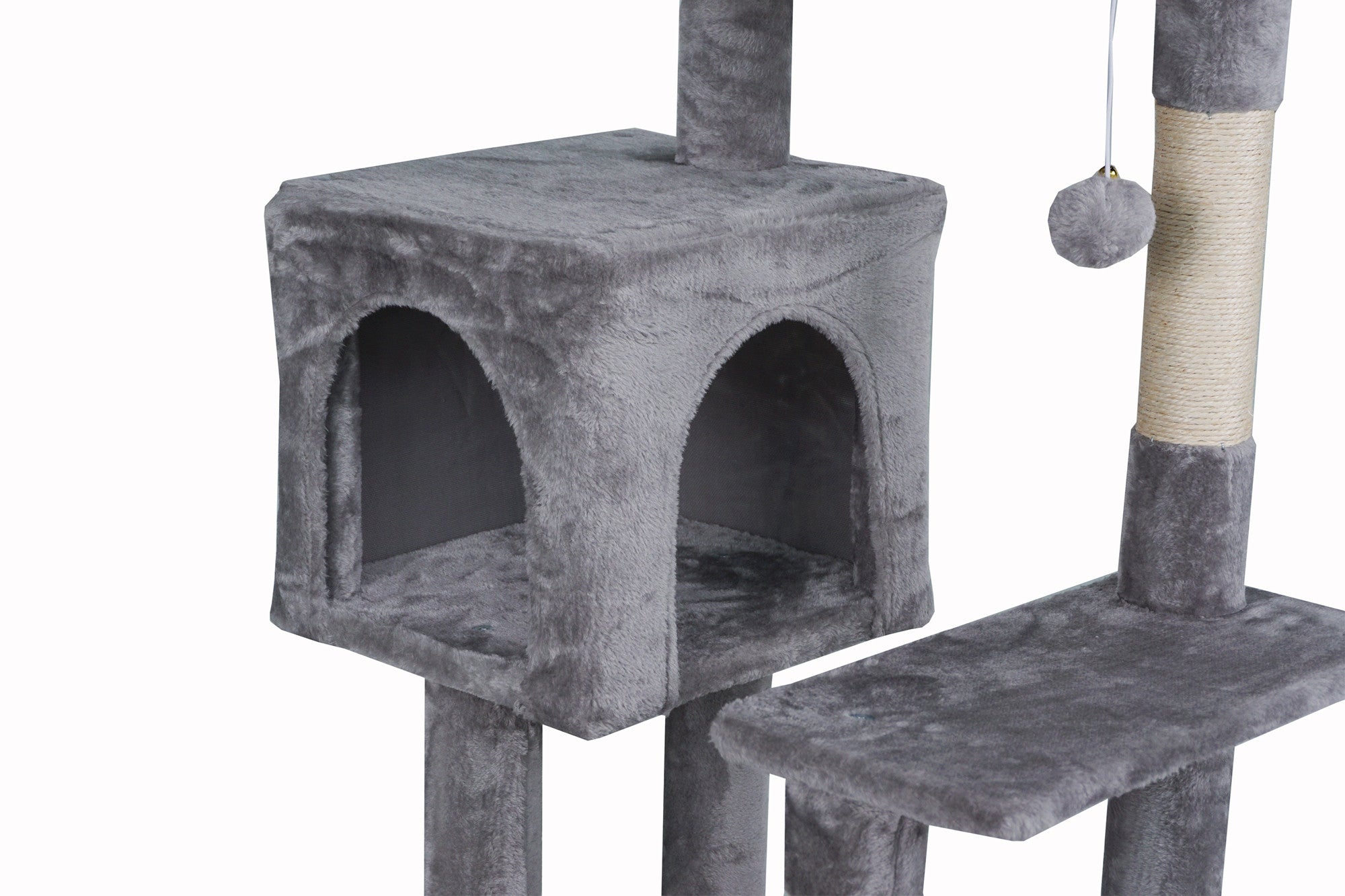 Pohjolan Lemmikkitarvike Kissan raapimispuu 131cm Vaalean harmaa