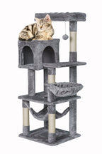 Pohjolan Lemmikkitarvike Kissan raapimispuu 131cm Vaalean harmaa