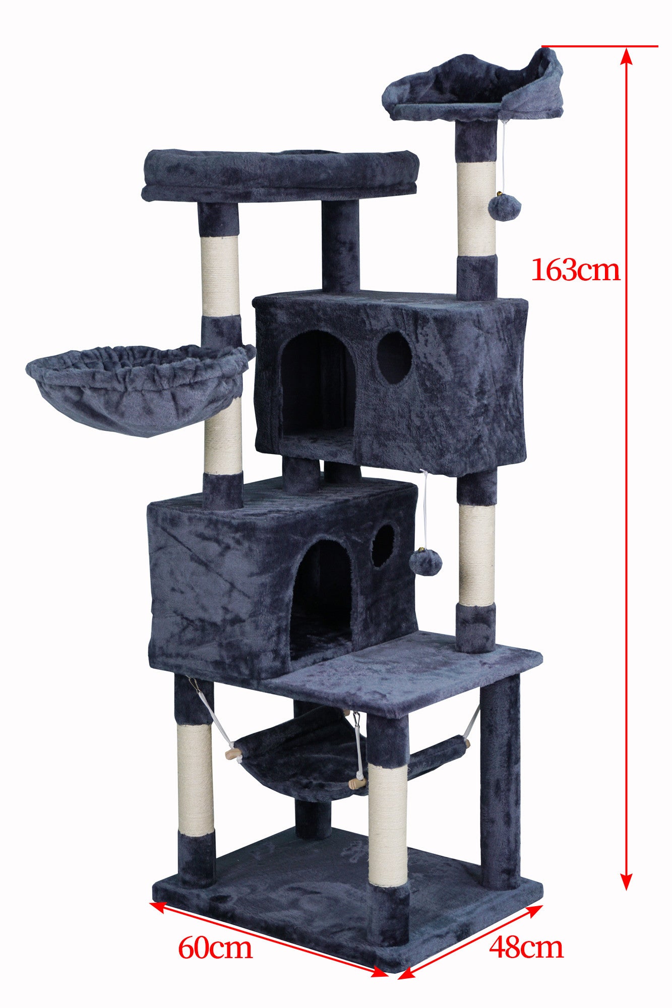 Pohjolan Lemmikkitarvike Kissan raapimispuu 163cm Harmaa