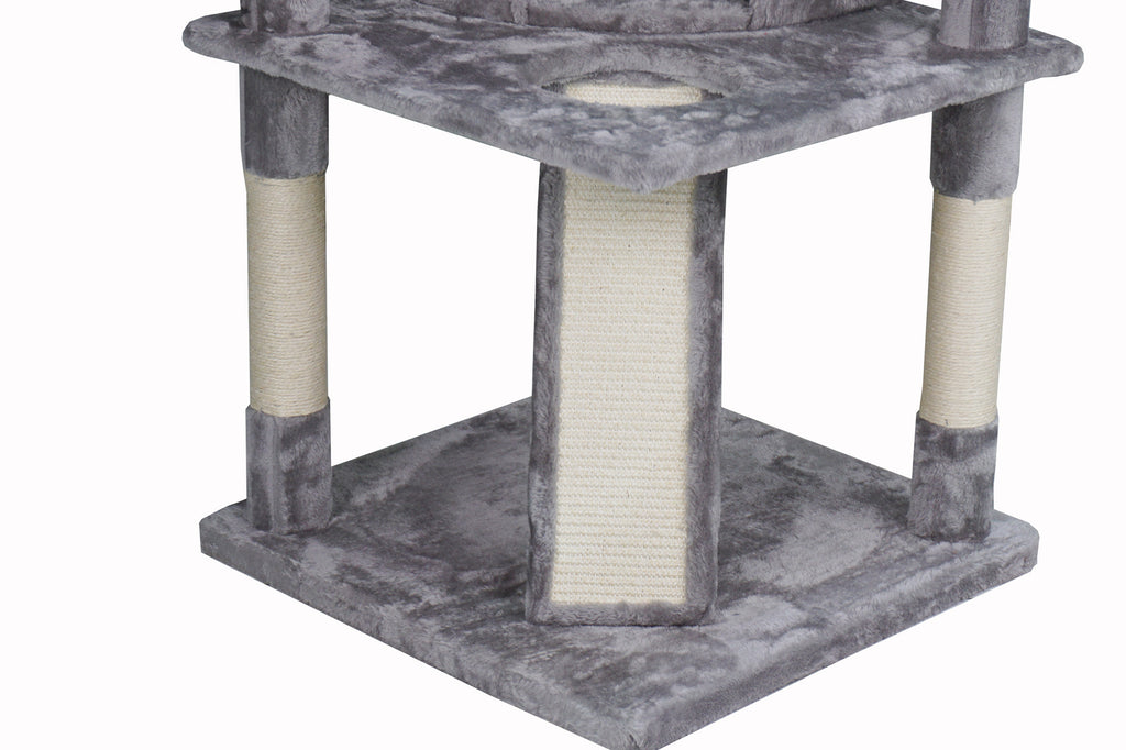 Pohjolan Lemmikkitarvike Kissan raapimispuu 175cm Vaalean harmaa