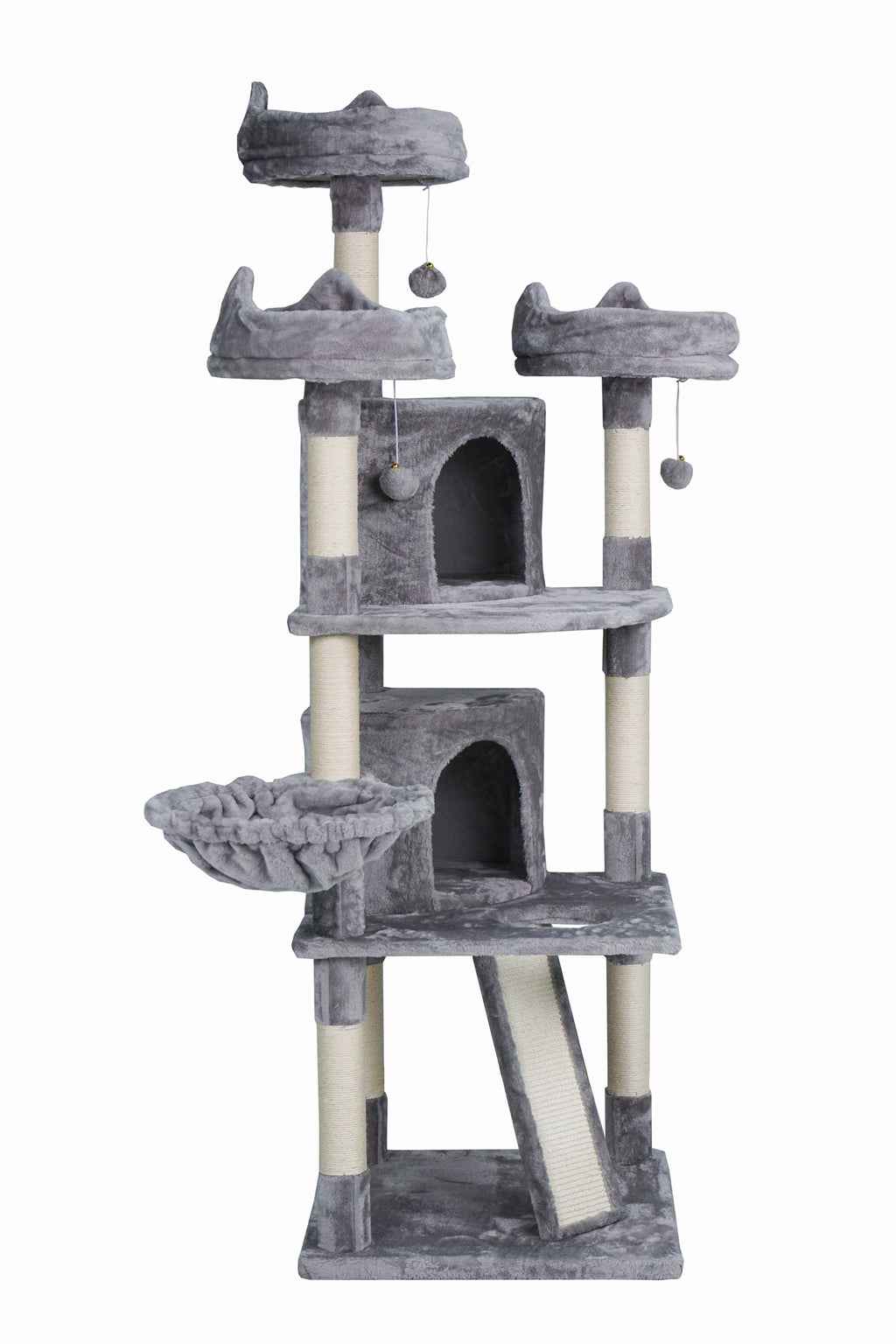 Pohjolan Lemmikkitarvike Kissan raapimispuu 175cm Vaalean harmaa