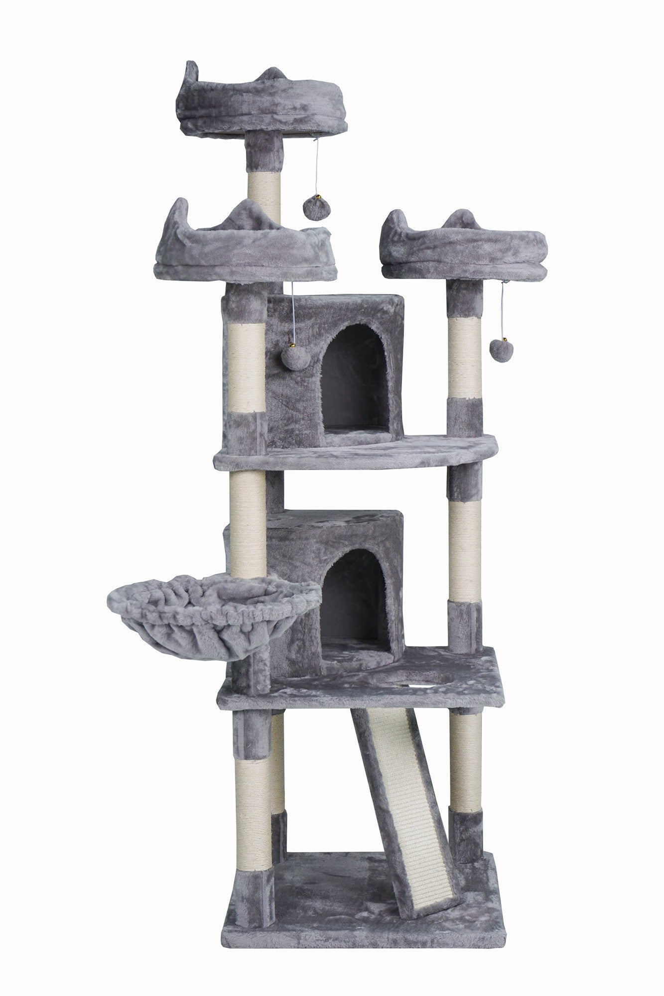Pohjolan Lemmikkitarvike Kissan raapimispuu 175cm Vaalean harmaa