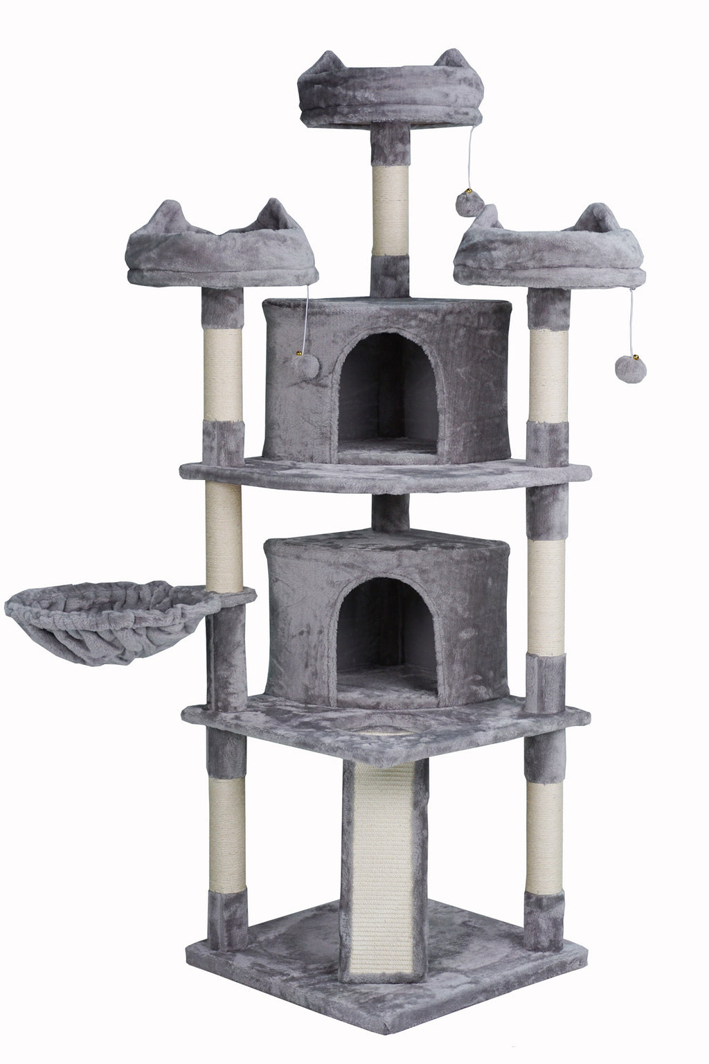 Pohjolan Lemmikkitarvike Kissan raapimispuu 175cm Vaalean harmaa