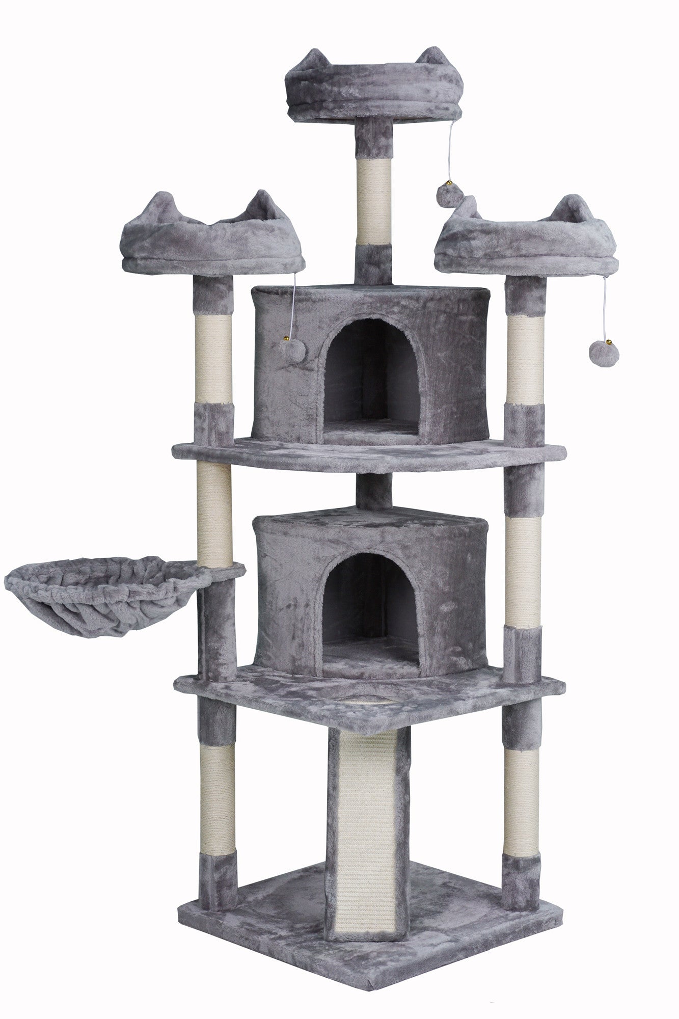 Pohjolan Lemmikkitarvike Kissan raapimispuu 175cm Vaalean harmaa