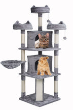 Pohjolan Lemmikkitarvike Kissan raapimispuu 175cm Vaalean harmaa