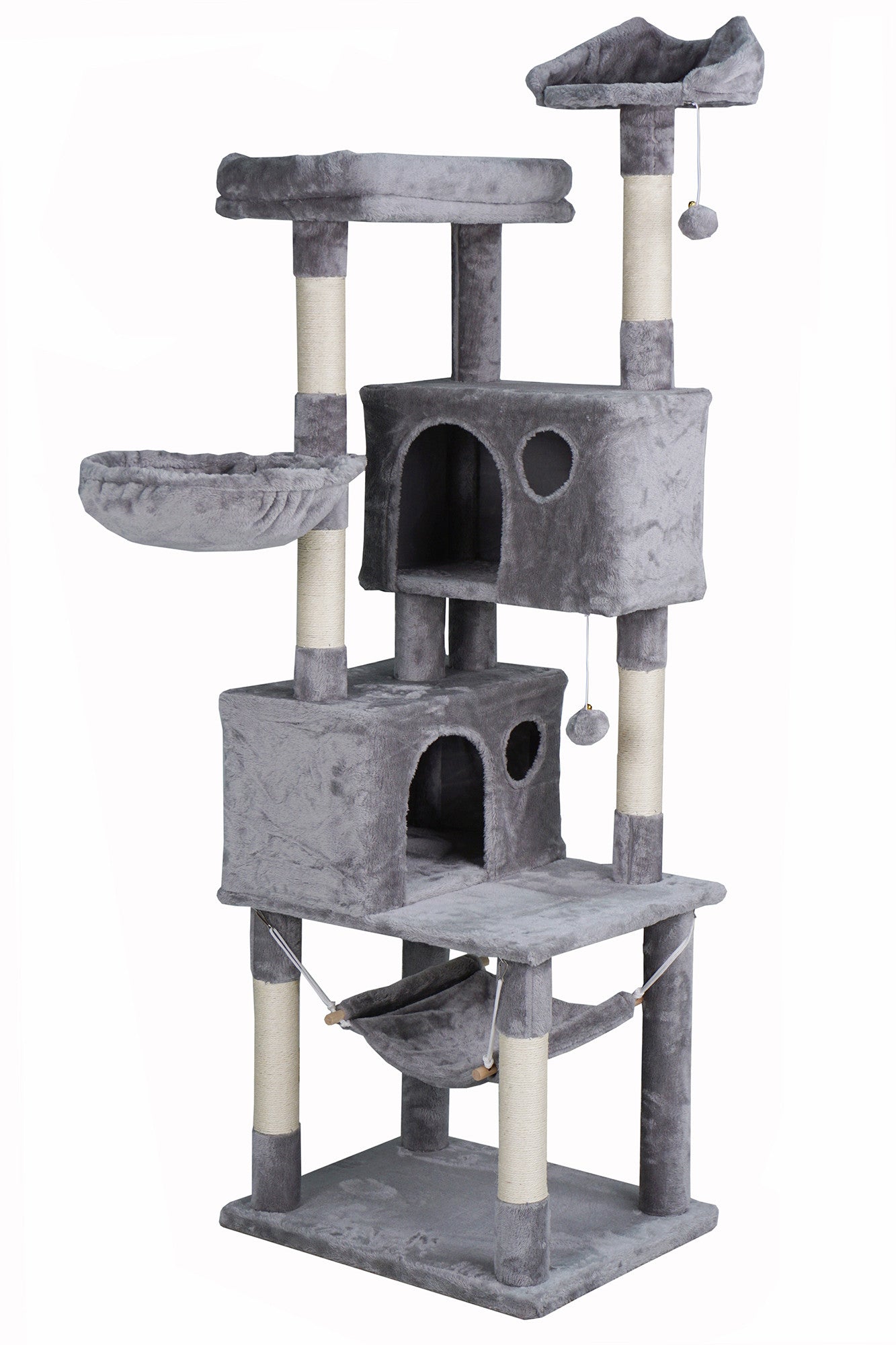 Pohjolan Lemmikkitarvike Kissan raapimispuu 185cm Vaalean harmaa