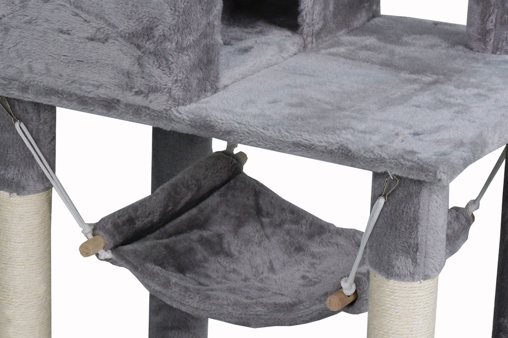 Pohjolan Lemmikkitarvike Kissan raapimispuu 185cm Vaalean harmaa