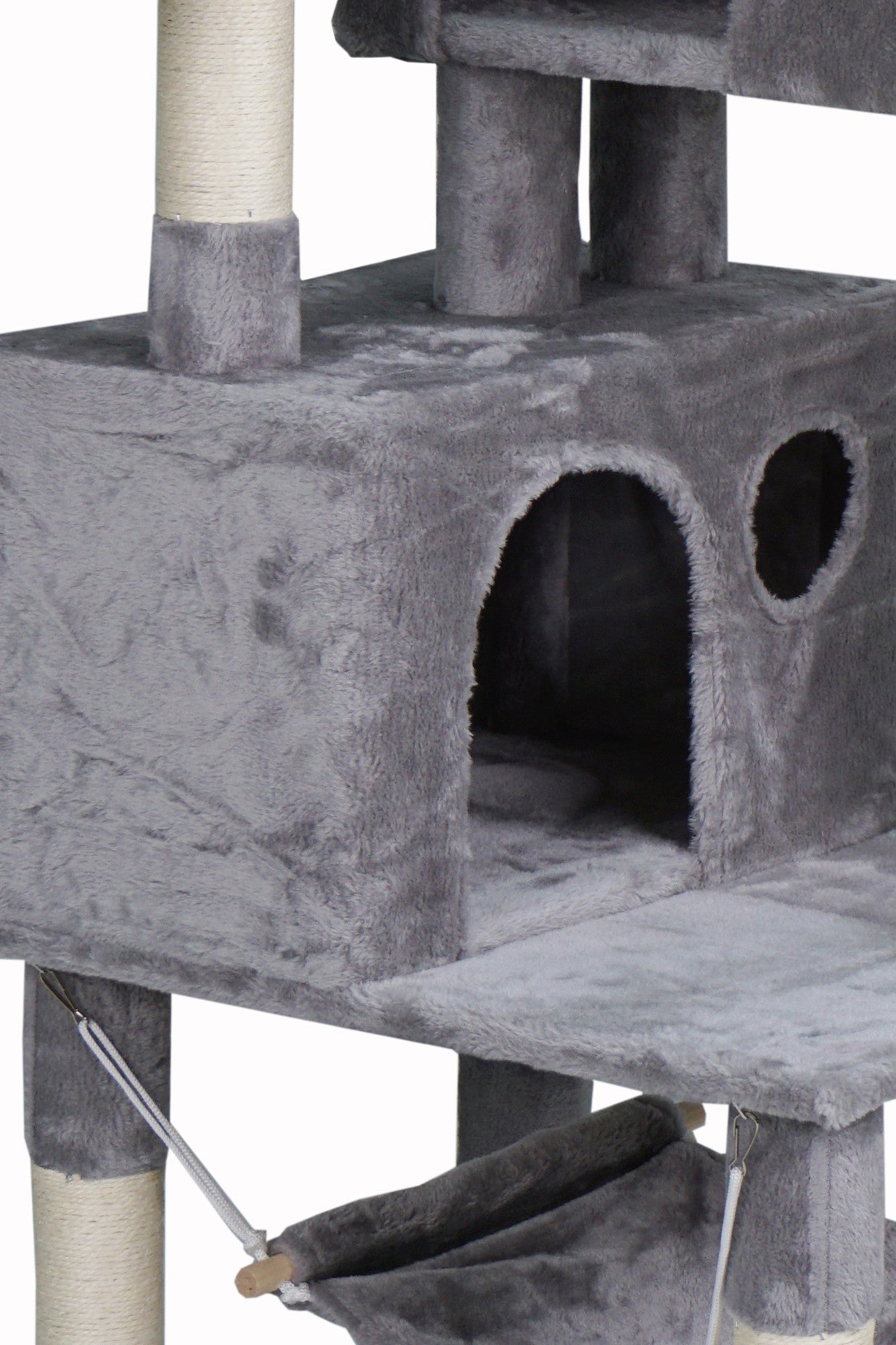Pohjolan Lemmikkitarvike Kissan raapimispuu 185cm Vaalean harmaa
