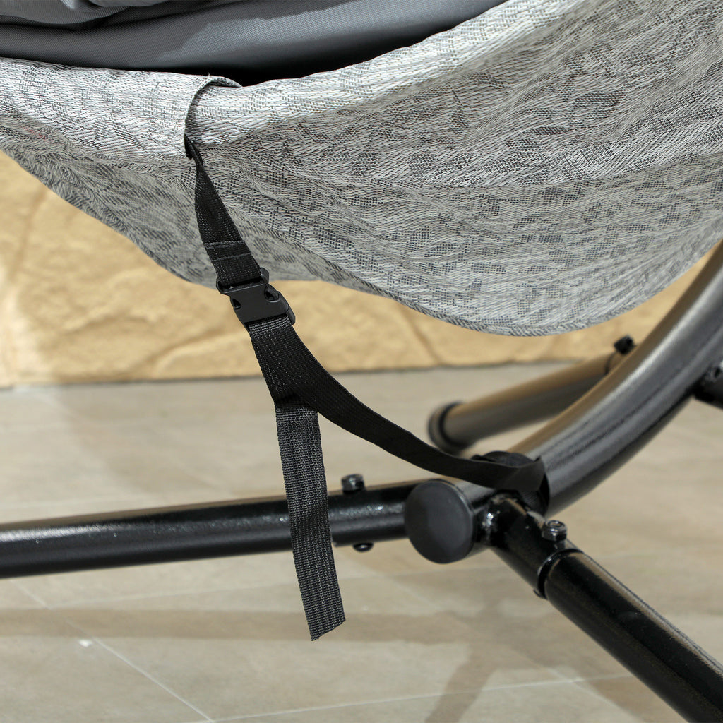 Riipputuoli Telineellä, Taitettava Kori, 118 x 116 x 180 cm, Harmaa