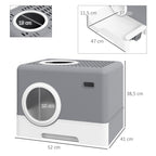 Kissan Hiekkalaatikko Vetolaatikolla 52 x 41 x 38.5 cm, Harmaa