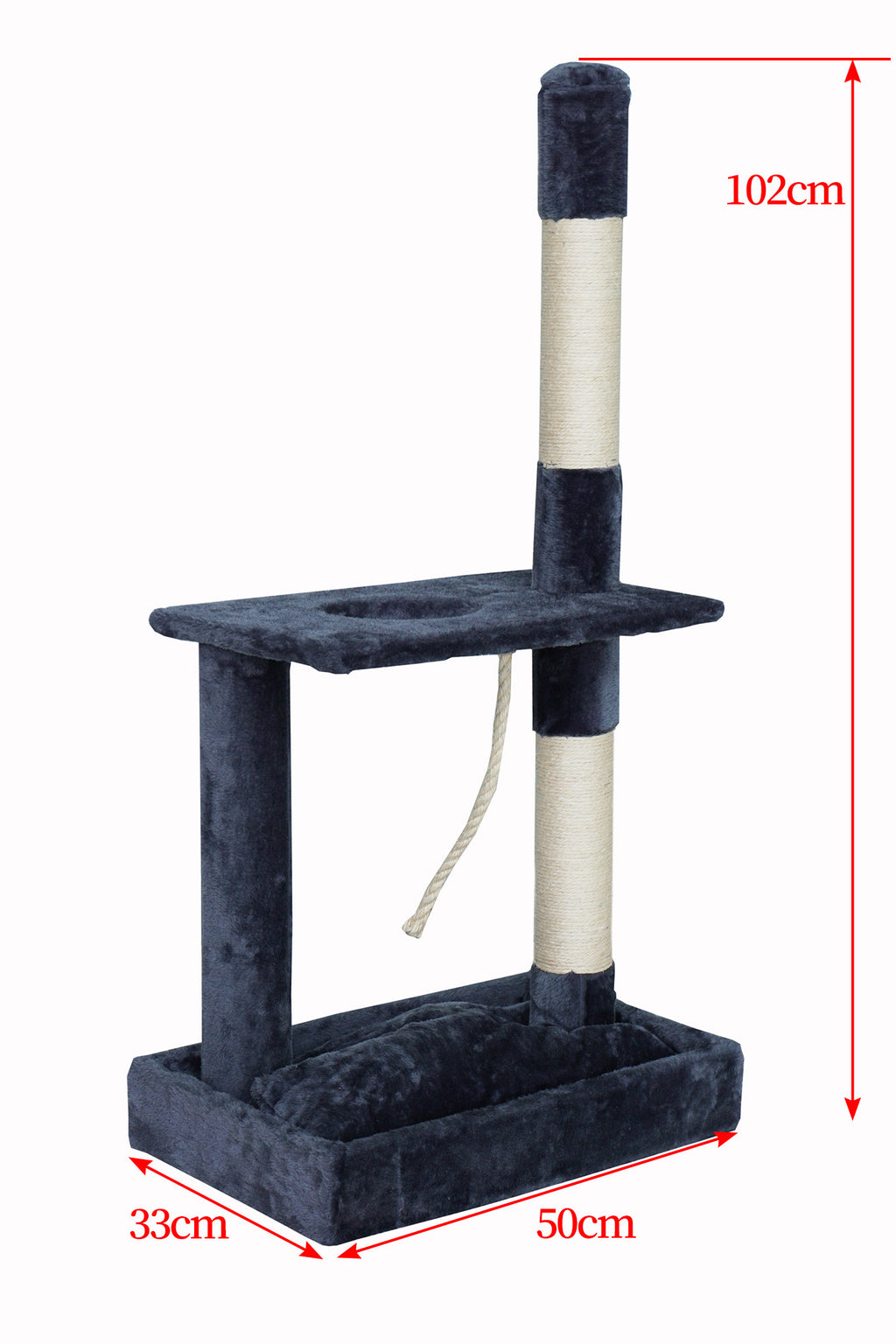 Pohjolan Lemmikkitarvike Kissan raapimispuu 102cm Harmaa