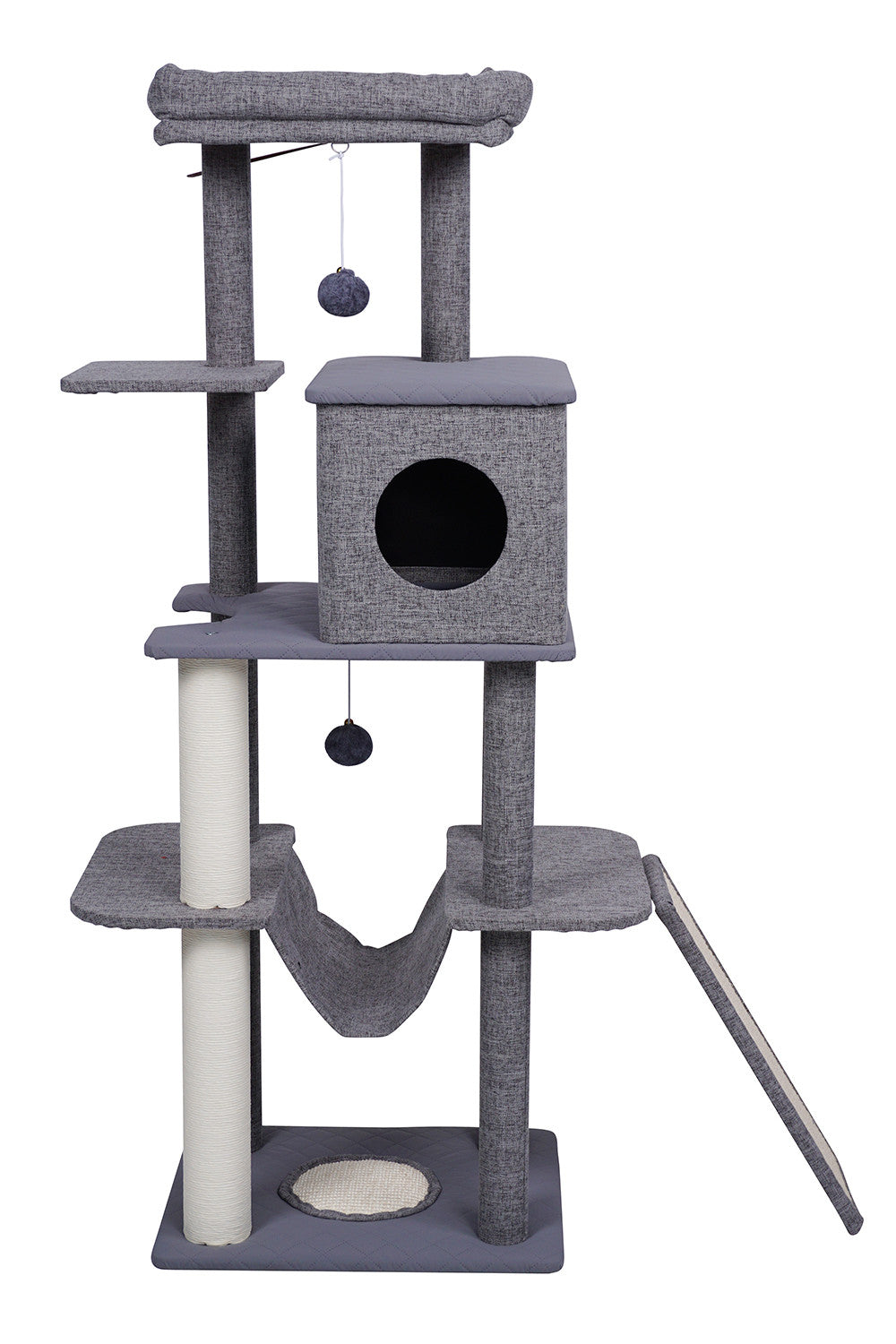 Pohjolan Lemmikkitarvike Kissan raapimispuu 138cm Harmaa