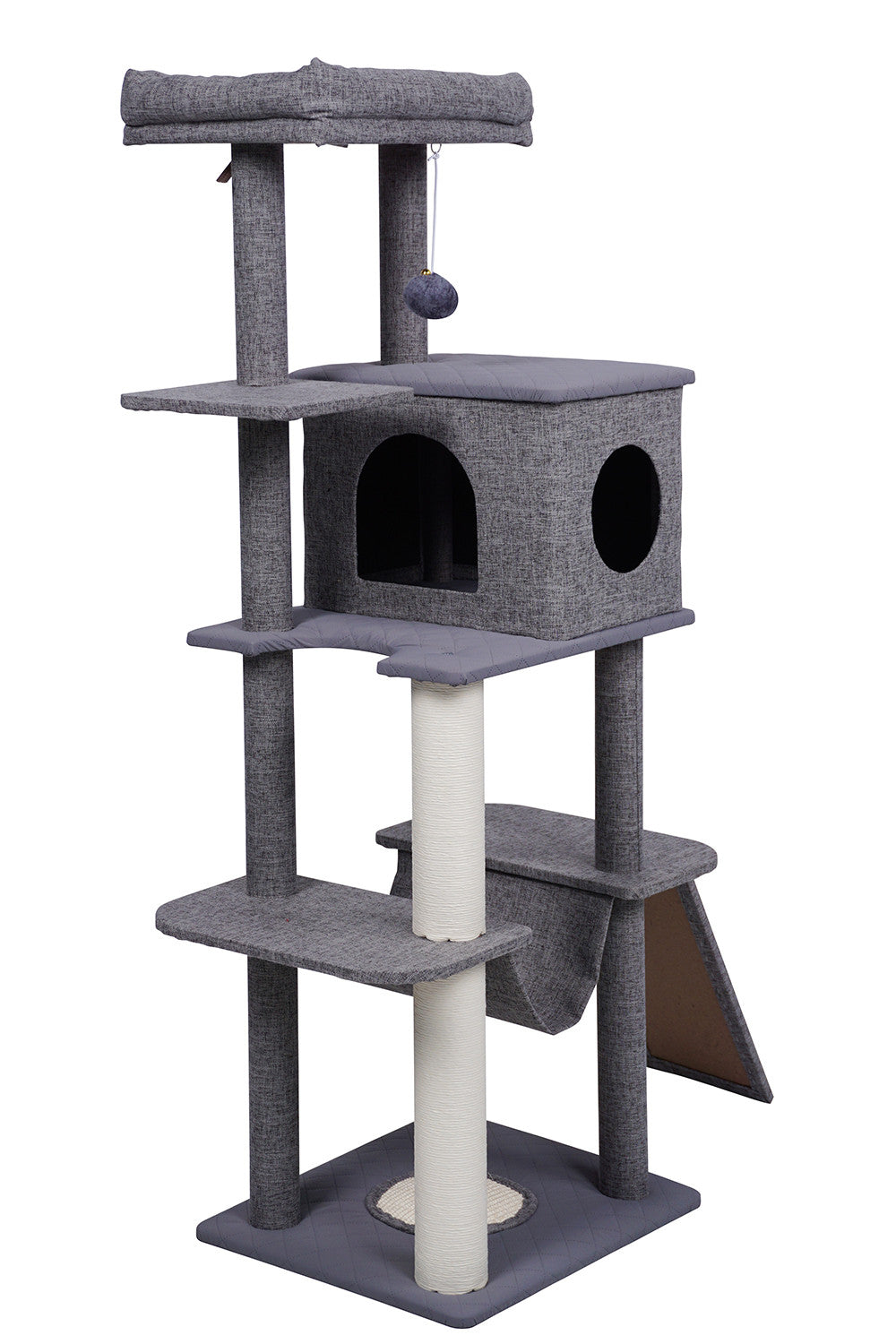 Pohjolan Lemmikkitarvike Kissan raapimispuu 138cm Harmaa