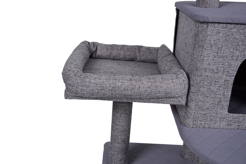 Pohjolan Lemmikkitarvike Kissan raapimispuu 192cm Vaalean harmaa