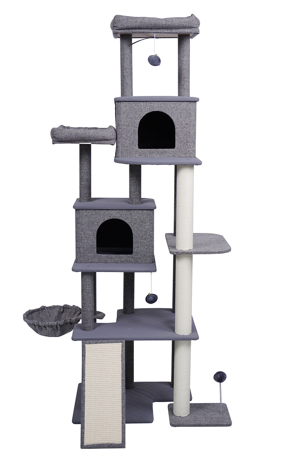 Pohjolan Lemmikkitarvike Kissan raapimispuu 192cm Vaalean harmaa