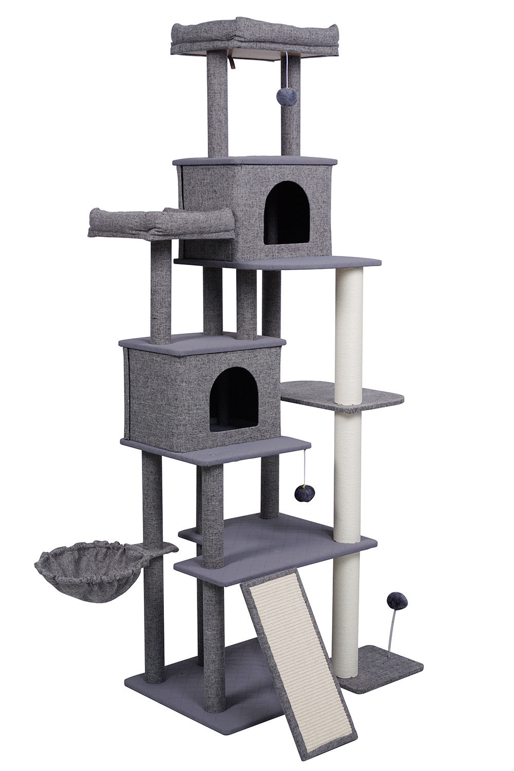 Pohjolan Lemmikkitarvike Kissan raapimispuu 192cm Vaalean harmaa