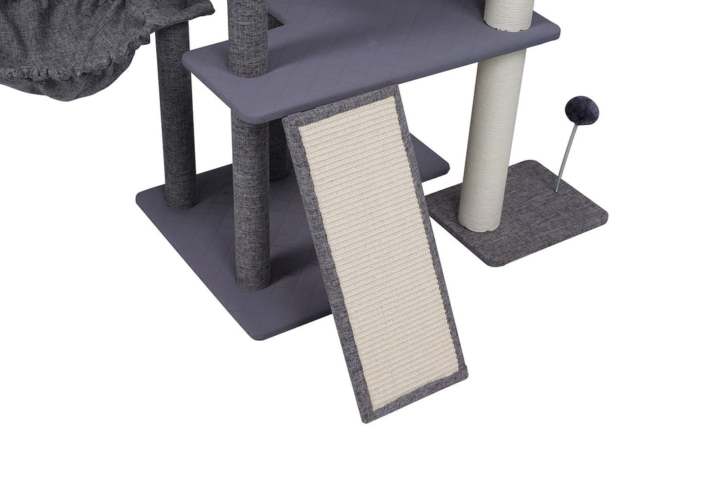 Pohjolan Lemmikkitarvike Kissan raapimispuu 192cm Vaalean harmaa