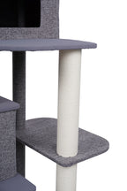 Pohjolan Lemmikkitarvike Kissan raapimispuu 192cm Vaalean harmaa