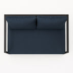 POHJOLA GARDEN 2-istuttava Ulkosohva ISLA 130 CM, Musta / harmaa