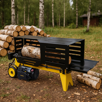 Halkomakone 5 t – 2200 W, 52 cm halkopituus, siirtopyörät