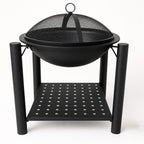 POHJOLA GARDEN Korkea Ulkotulisija Kipinäsuojalla 56 x 56 x 69 cm, musta, teräs