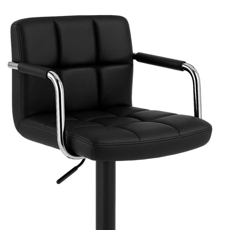 Barstolar 2 st – sitthöjd 62–83 cm, rygg- och armstöd, fotstöd
