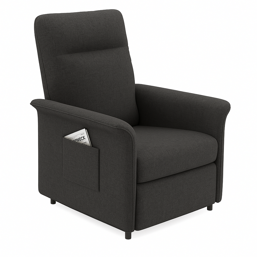 Mekanismituoli 77 x 82 x 104 cm – jalkatuki 90–180°, max 136 kg, harmaa
