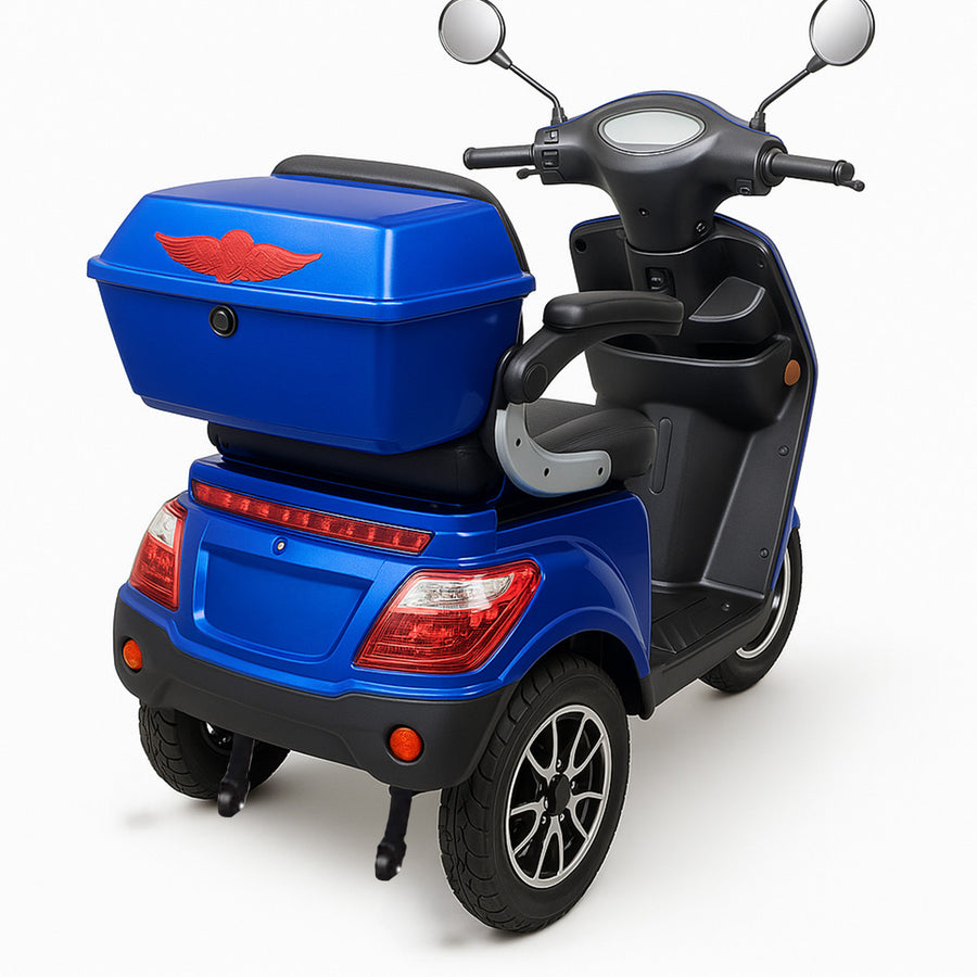 Senioriskootteri 1000W 25 km/h – 48V20Ah litiumakku, varashälytin, 150 kg