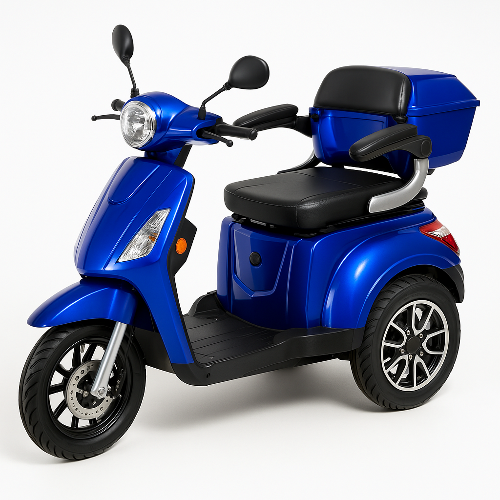 Senioriskootteri 1000W 25 km/h – 48V20Ah litiumakku, varashälytin, 150 kg