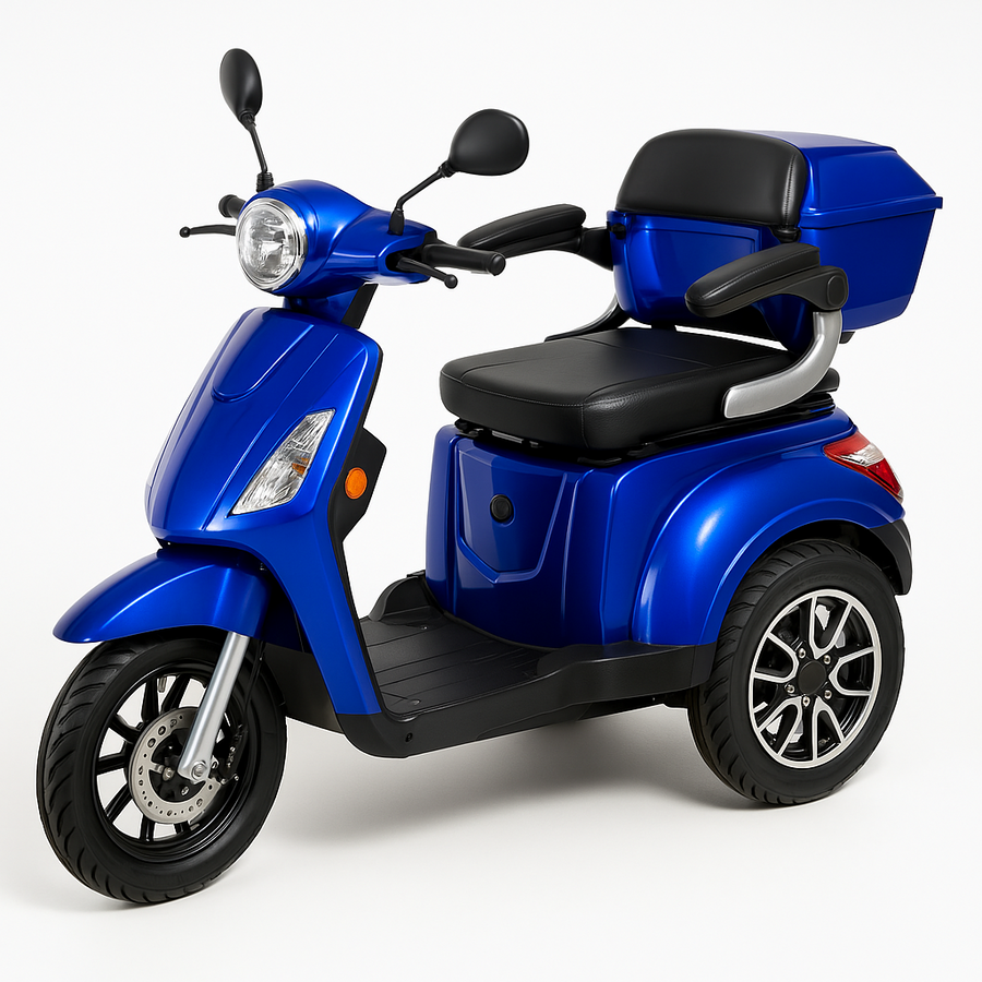 Senioriskootteri 1000W 25 km/h – 48V20Ah litiumakku, varashälytin, 150 kg