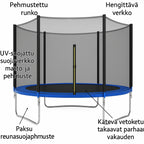POHJOLAPULSE SPORTS Trampoliini Premium 244cm Turvaverkolla