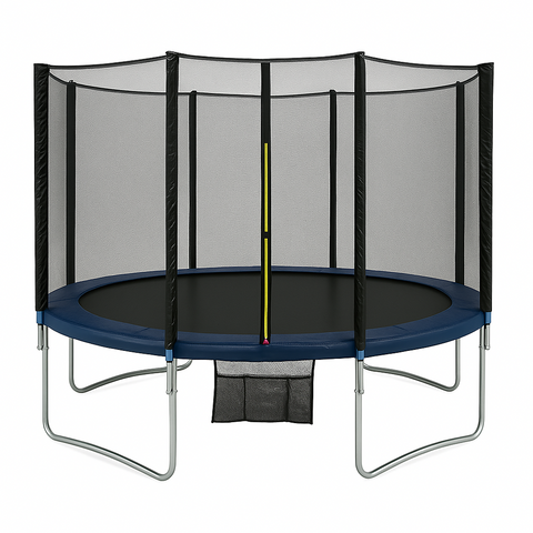 Trampoliini 457 cm turvaverkolla – galvanoitu runko, 150 kg, 90 jousta