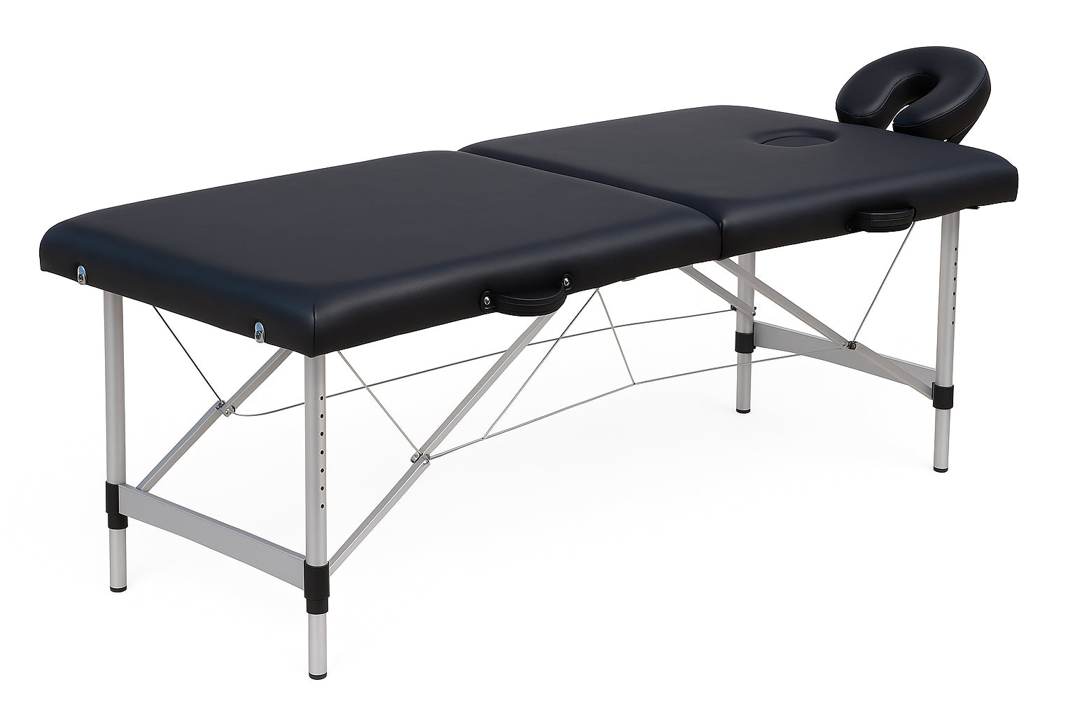 POHJOLAN URHEILUTARVIKE Taitettava Hierontapöytä Premium Alu 2V, 195x70cm, Musta