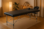 POHJOLAN URHEILUTARVIKE Taitettava Hierontapöytä LUXUS Alu 2V, 195x70cm, Musta
