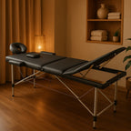 POHJOLAN URHEILUTARVIKE Taitettava Hierontapöytä Premium Alu 3V, 195x70cm, Musta