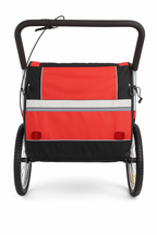 Polkupyörän peräkärry 1–2 lapselle – 2-in-1, 40 kg, 5-pistevaljaat