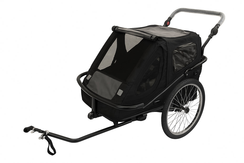 Pohjola Motors Polkupyörän Peräkärry SPEED 2-in-1 Musta, 1 - 2 lapselle