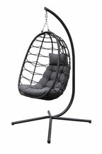 ILARI Riipputuoli / Korituoli Telineellä ja Jalustalla, Polyrottinki, Musta