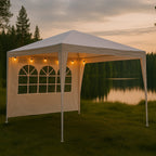 POHJOLA GARDEN Juhlateltta / Paviljonki irrotettavilla sivuilla 3x4m PE, Valkoinen