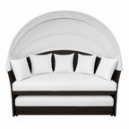 POHJOLA GARDEN Polyrottinki Aurinkovuode / Aurinkosänky 165 cm, Musta / beige