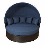 POHJOLA GARDEN Polyrottinki Aurinkovuode / Aurinkosänky 165 cm, Musta / harmaa