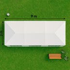 POHJOLA GARDEN Juhlateltta / Paviljonki irrotettavilla sivuilla 3x9m PE, harmaa
