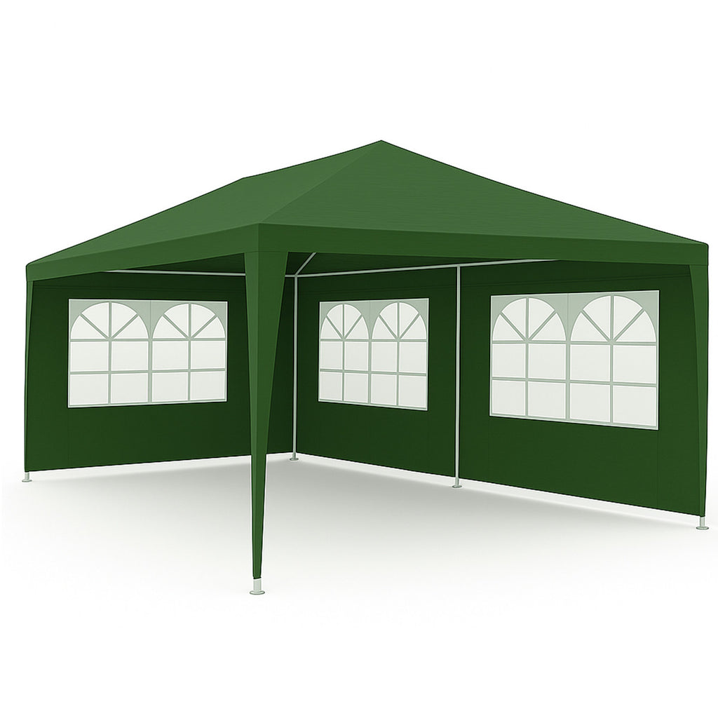 POHJOLA GARDEN Juhlateltta / Paviljonki irrotettavilla sivuilla 3x6m PE, Vihreä